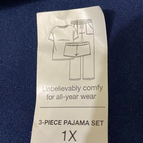 Sonoma 3-piece Pajama Set 1X - Picture 7 of 9